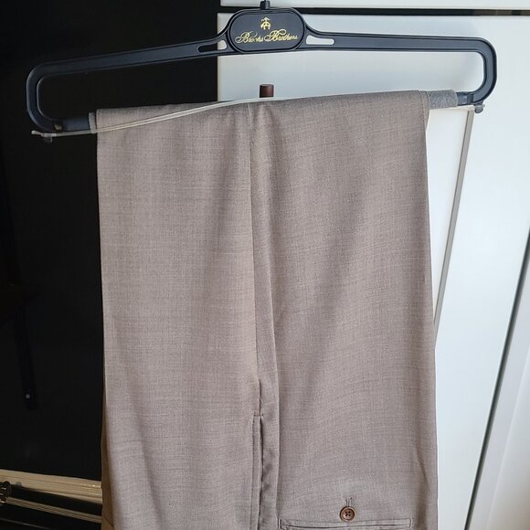 Brooks Brothers BrooksFlex Dress Pants – Reda Flexo Wool – Tan – 36x30 – New - Picture 1 of 6